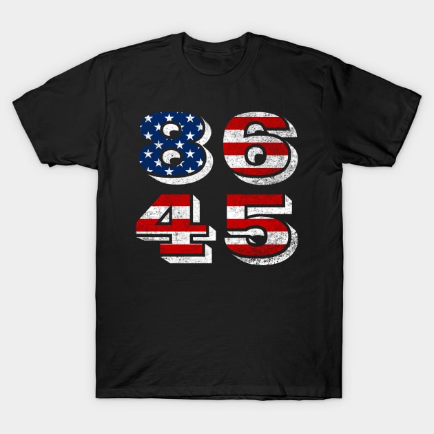 Classic Retro Style 86 45 Anti President Tshirt T-Shirt by CMDesign